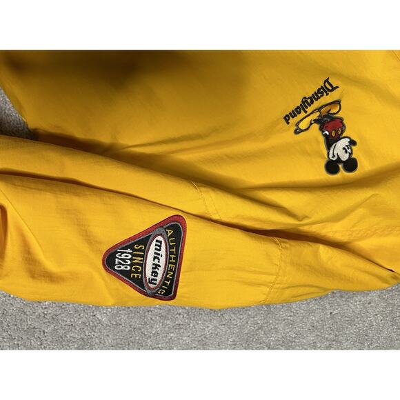 Vintage Disney Store Classic Mickey Mouse Style Yellow Puffer Jacket Size Large - Picture 3 of 11